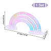 Rainbow with Cloud Laser Acrylic Earring Display Stands DIY-WH0570-25-2