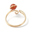 4Pcs 4 Style Alloy Wire Wrap Open Cuff Rings Set RJEW-TA00096-5
