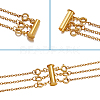 Brass Magnetic Slide Lock Clasps KK-TA0007-17-8