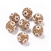 Polymer Clay Rhinestone Beads RB-L029-03A-1