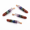Natural & Synthetic Mixed Gemstone Pendants G-T122-47-1