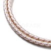 Polyester Cord Braided Necklace Makings MAK-L043-03G-21-2