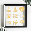 9Pcs Nickel Self-adhesive Picture Stickers DIY-WH0450-194-4