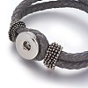 Leather Snap Bracelet Making AJEW-R022-05-3