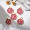 Golden Plated Alloy Enamel Charms X-ENAM-S118-08Y-5