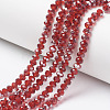 Electroplate Transparent Glass Beads Strands EGLA-A034-T4mm-E18-1