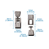 Alloy Snap Lock Clasps PALLOY-TAC0009-24AS-10