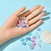 50G 5 Colors Craft Style Transparent Acrylic Beads TACR-YW0001-52-5