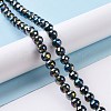 Electroplate Glass Beads Strands GLAA-E036-13B-2