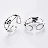 Adjustable Tibetan Style Alloy Cuff Rings TIBE-R318-07-RS-2