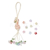 9Pcs 9 Colors Two Tone Glass Charms PALLOY-JF04513-2