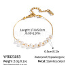 5MM Natural Freshwater Pearl Round Beaded Bracelets KK2160-2-2
