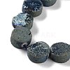 Electroplated Natural Druzy Agate Beads Strands G-M433-01D-4