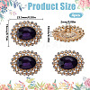 4Pcs 1-Hole Alloy Glass Shank Buttons FIND-DR0001-99B-2