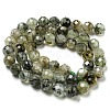 Natural Prehnite Beads Strands X-G-G457-8mm-03F-01-4