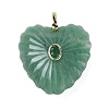Natural Green Aventurine Carved Pendants G-C276-01G-18-1