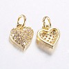 Long-Lasting Plated Brass Micro Pave Cubic Zirconia Charms ZIRC-F069-41G-2