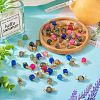 6 Sets 6 Colors  Natural Agate Dyed Connector Charms FIND-TA0002-41-5