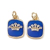 Brass Micro Pave Cubic Zirconia Enamel Pendants KK-E068-VB149-1-2