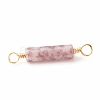 Natural Lepidolite Connector Charms PALLOY-JF01454-09-5
