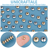 100Pcs 2 Colors 304 Stainless Steel Smooth Rondelle Beads STAS-UN0057-09-5