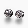 316 Surgical Stainless Steel European Beads STAS-F195-128P-09-1