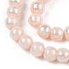 Electroplate Opaque Glass Beads Strands GLAA-T032-P4mm-AB09-2