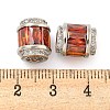 Rack Plating Brass Micro Pave Cubic Zirconia European Beads KK-F089-31P-01-3