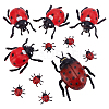 28Pcs 3 Styles PVC Ladybug Display Decoration DJEW-GA0001-93-1