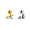 316L Surgical Stainless Steel & G23 Titanium Crystal Rhinestone Labrets for Women Men WG3A239-91-1