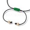 Alloy Enamel Clover Charm Bracelet BJEW-JB09962-6