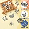 24Pcs 12 Style Tibetan Style Chandelier Component Links TIBEP-YW0001-73-3