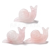 Natural Rose Quartz Carved Healing Snail Figurines G-K342-02B-1