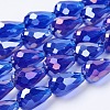 Electroplate Glass Beads Strands EGLA-D015-15x10mm-13-3
