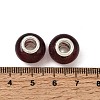Handmade Silver Foil Glass European Beads LPDL-R008-02-3