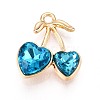 Alloy Rhinestone Pendants PALLOY-T092-24G-05-1