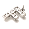 Brass Micro Pave Clear Cubic Zirconia Pendants KK-G521-01P-F-2