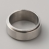 304 Stainless Steel Plain Rotating Finger Ring LS-RJEW-WH0011-10A-P-2