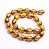 Handmade Silver Foil Glass Oval Beads FOIL-I004-C-03-2