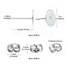 100Pcs 304 Stainless Steel Stud Earring Findings STAS-YW0001-43B-5