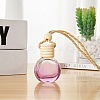 Empty Glass Perfume Bottle Pendants with Wood Cap PW-WG32648-09-1