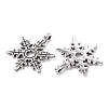 Christmas Snowflake Tibetan Style Alloy Pendants TIBEP-YW0001-58-2