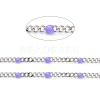 304 Stainless Steel Enamel Curb Chains CHS-P013-01P-06-2