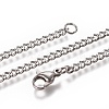 Men's Cuban Link Chain Necklaces NJEW-L172-01B-1