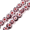 Handmade Millefiori Lampwork Beads Strands LAMP-G166-15F-2