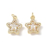 Brass Micro Pave Clear Cubic Zirconia Charms CU-CBA9FFD-07G-1