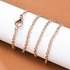 304 Stainless Steel Cable Chains Necklace Making X-STAS-P045-01RG-4