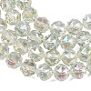 Transparent Electroplate Glass Beads Strands EGLA-N002-34C-B04-4