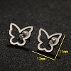 304 Stainless Steel Stud Earrings with 316 Surgical Stainless Steel Pins PW-WG57925-06-1