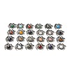 Natural & Synthetic Mixed Gemstone Pendants G-B033-05AS-1